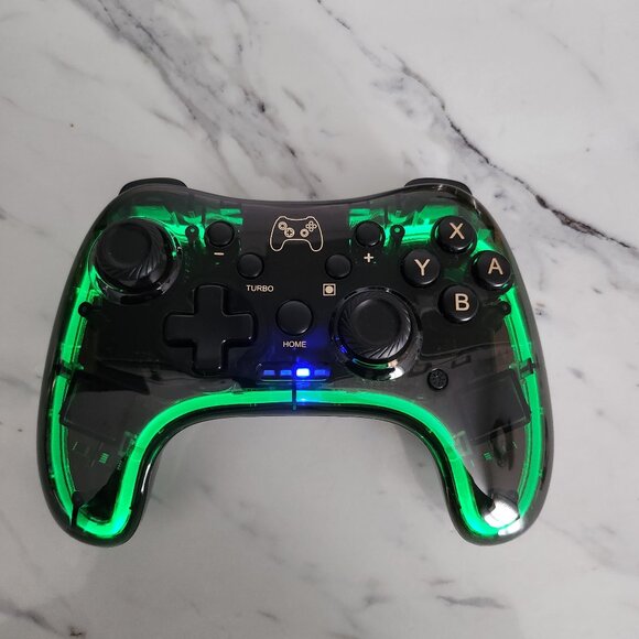 Controllers RGB Blacklight Wireless Gamepad Joystick for PC, TV, Switch, PS3 - Picture 1 of 7